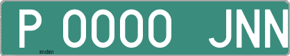 Ejemplo matrícula provisional verde de España matrícula JNN
