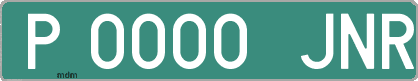 Ejemplo matrícula provisional verde de España matrícula JNR