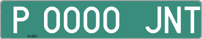 Ejemplo matrícula provisional verde de España matrícula JNT