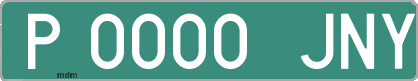 Ejemplo matrícula provisional verde de España matrícula JNY