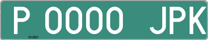 Ejemplo matrícula provisional verde de España matrícula JPK