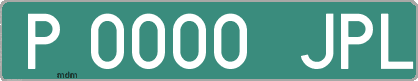Ejemplo matrícula provisional verde de España matrícula JPL