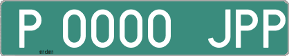 Ejemplo matrícula provisional verde de España matrícula JPP