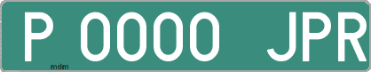 Ejemplo matrícula provisional verde de España matrícula JPR