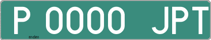Ejemplo matrícula provisional verde de España matrícula JPT