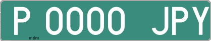 Ejemplo matrícula provisional verde de España matrícula JPY