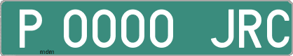 Ejemplo matrícula provisional verde de España matrícula JRC