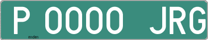 Ejemplo matrícula provisional verde de España matrícula JRG