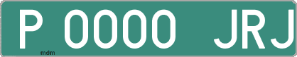 Ejemplo matrícula provisional verde de España matrícula JRJ