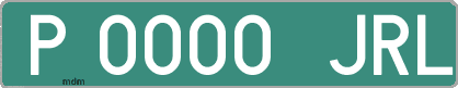 Ejemplo matrícula provisional verde de España matrícula JRL