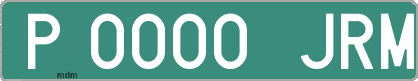 Ejemplo matrícula provisional verde de España matrícula JRM