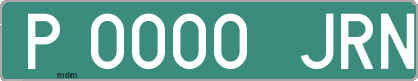 Ejemplo matrícula provisional verde de España matrícula JRN