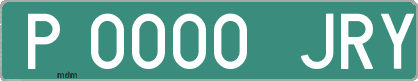 Ejemplo matrícula provisional verde de España matrícula JRY