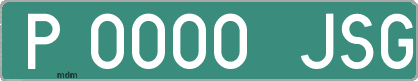 Ejemplo matrícula provisional verde de España matrícula JSG