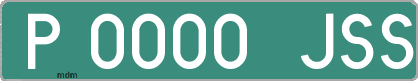 Ejemplo matrícula provisional verde de España matrícula JSS
