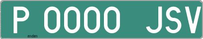 Ejemplo matrícula provisional verde de España matrícula JSV