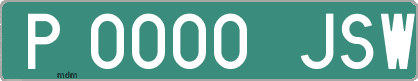 Ejemplo matrícula provisional verde de España matrícula JSW