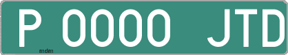 Ejemplo matrícula provisional verde de España matrícula JTD