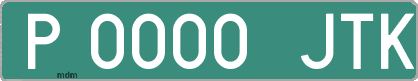 Ejemplo matrícula provisional verde de España matrícula JTK