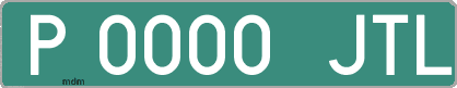 Ejemplo matrícula provisional verde de España matrícula JTL