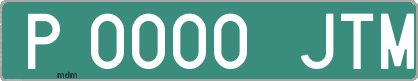 Ejemplo matrícula provisional verde de España matrícula JTM