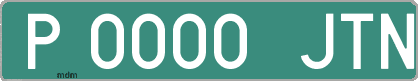 Ejemplo matrícula provisional verde de España matrícula JTN