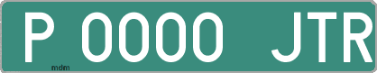 Ejemplo matrícula provisional verde de España matrícula JTR