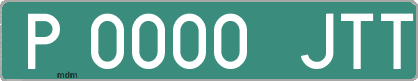 Ejemplo matrícula provisional verde de España matrícula JTT