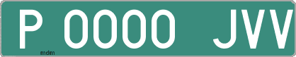 Ejemplo matrícula provisional verde de España matrícula JVV
