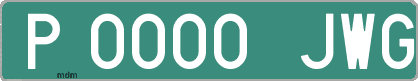 Ejemplo matrícula provisional verde de España matrícula JWG