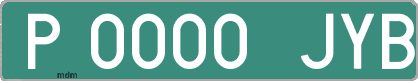 Ejemplo matrícula provisional verde de España matrícula JYB