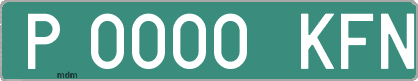 Ejemplo matrícula provisional verde de España matrícula KFN