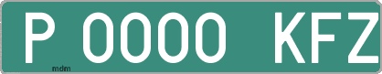 Ejemplo matrícula provisional verde de España matrícula KFZ