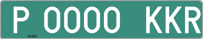 Ejemplo matrícula provisional verde de España matrícula KKR