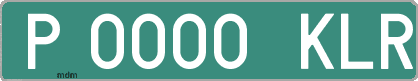Ejemplo matrícula provisional verde de España matrícula KLR
