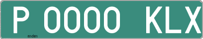 Ejemplo matrícula provisional verde de España matrícula KLX