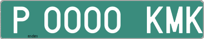 Ejemplo matrícula provisional verde de España matrícula KMK