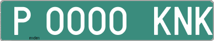 Ejemplo matrícula provisional verde de España matrícula KNK