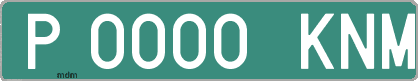 Ejemplo matrícula provisional verde de España matrícula KNM