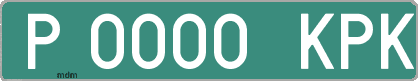 Ejemplo matrícula provisional verde de España matrícula KPK