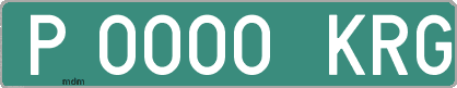 Ejemplo matrícula provisional verde de España matrícula KRG