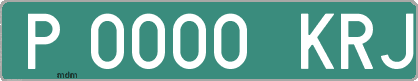 Ejemplo matrícula provisional verde de España matrícula KRJ