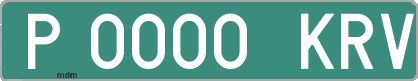Ejemplo matrícula provisional verde de España matrícula KRV