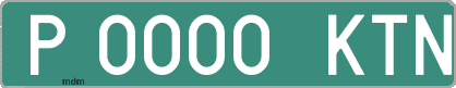 Ejemplo matrícula provisional verde de España matrícula KTN