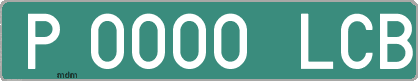 Ejemplo matrícula provisional verde de España matrícula LCB