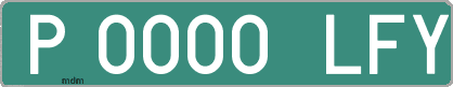 Ejemplo matrícula provisional verde de España matrícula LFY