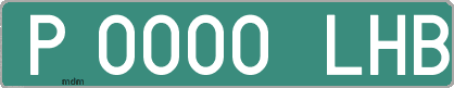 Ejemplo matrícula provisional verde de España matrícula LHB