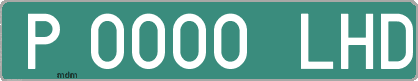 Ejemplo matrícula provisional verde de España matrícula LHD