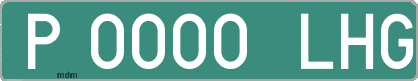 Ejemplo matrícula provisional verde de España matrícula LHG