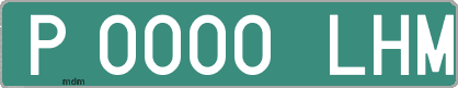 Ejemplo matrícula provisional verde de España matrícula LHM